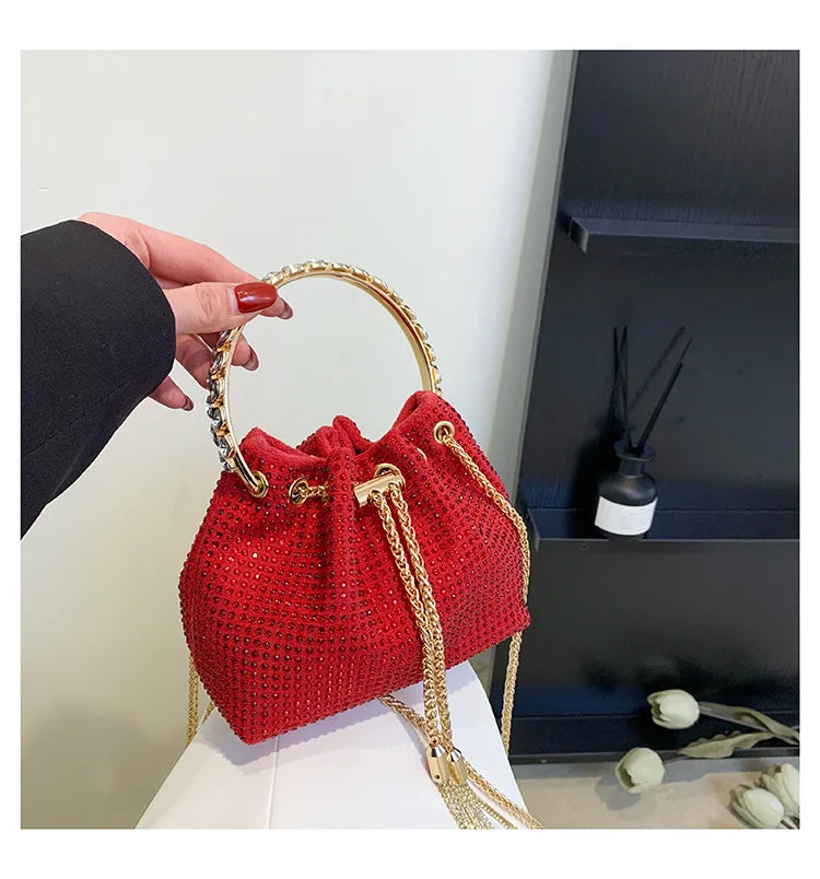 Luxury Diamonds Designer Party Handbag 2023 Tassel Chain Evening