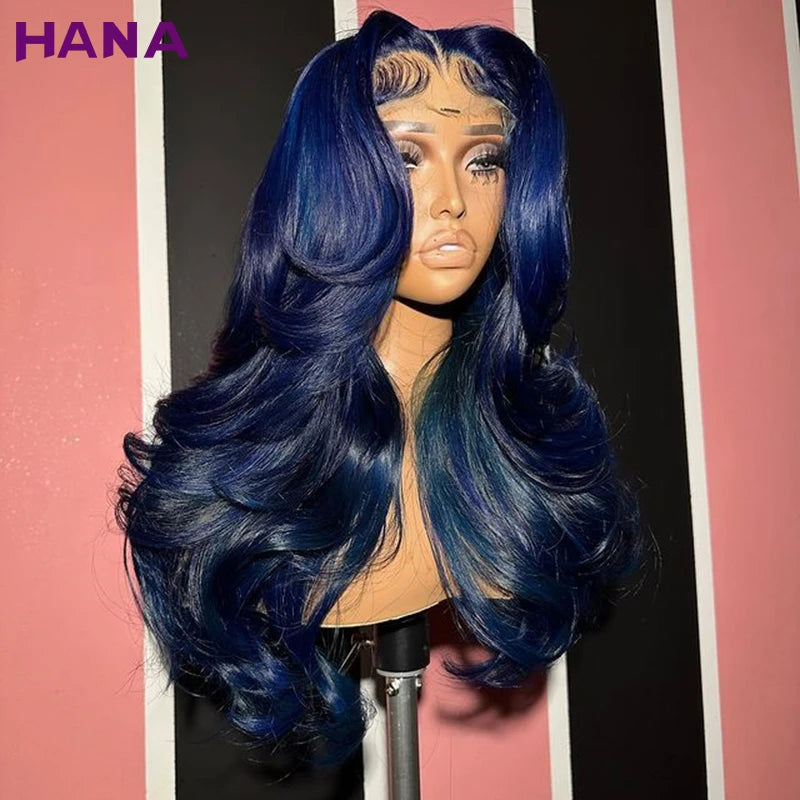 Midnight Blue Color Transparent Lace