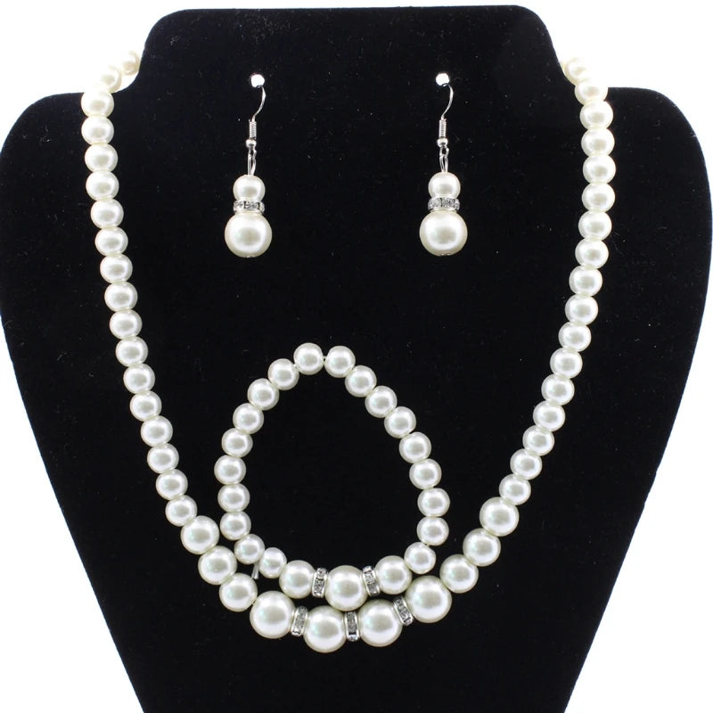 Womens Bride Wedding Jewelry Set Rhinestone