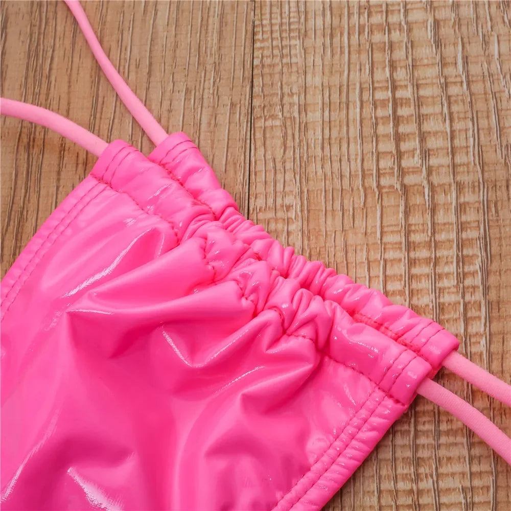 Shiny PU Mini Micro Bikini 2025