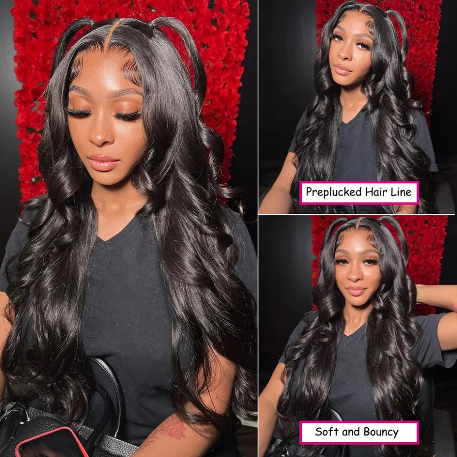 360 Full Lace Wigs For Ponytail Brazilian 30 32Inch Body Wave 13x4 13x6 HD Lace Front Wig