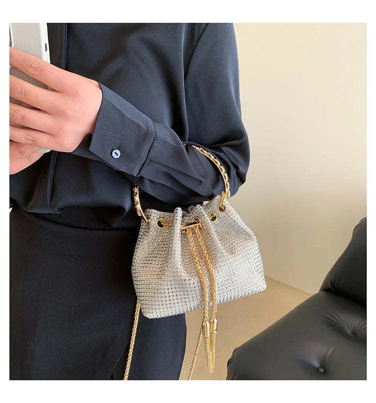 Luxury Diamonds Designer Party Handbag 2023 Tassel Chain Evening
