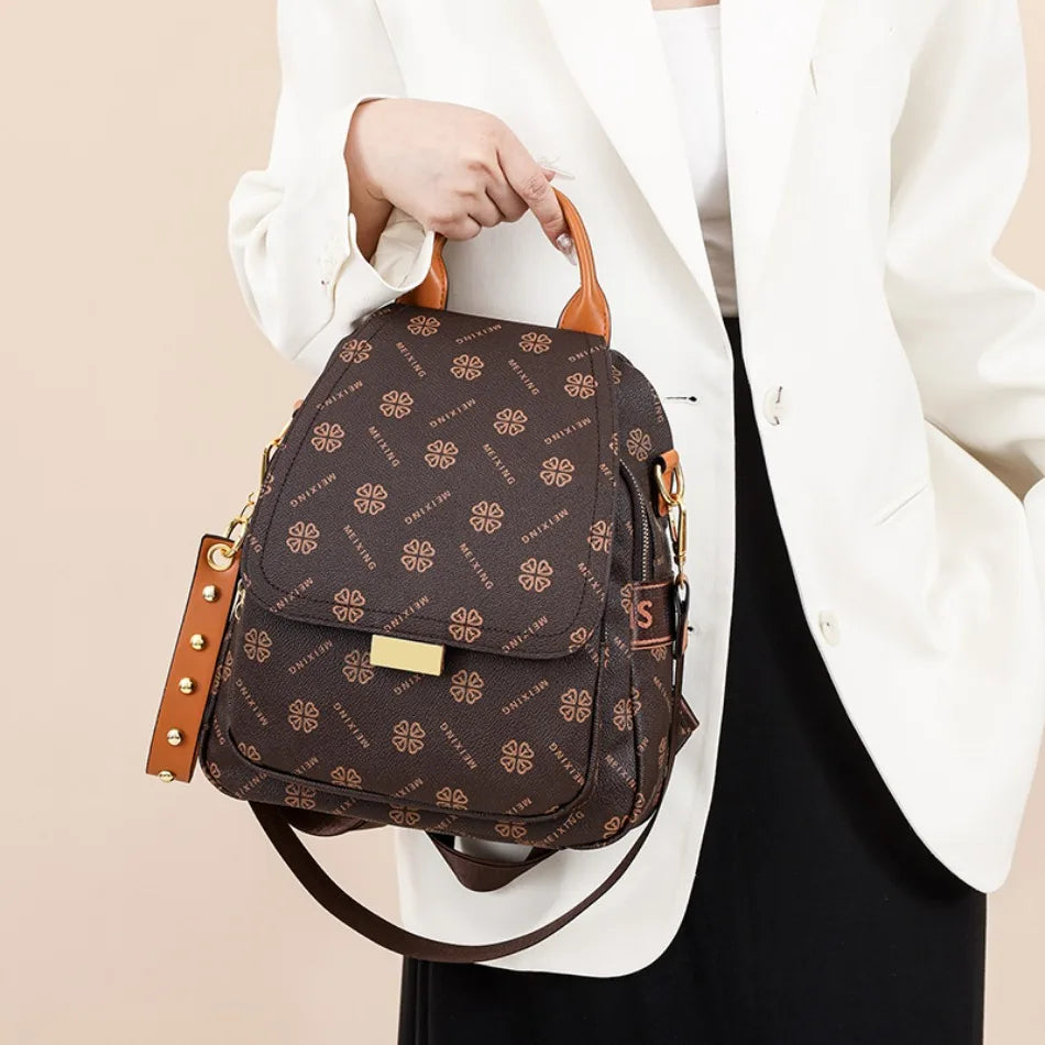 Women's Leather Backpack High-grade Texture Portable