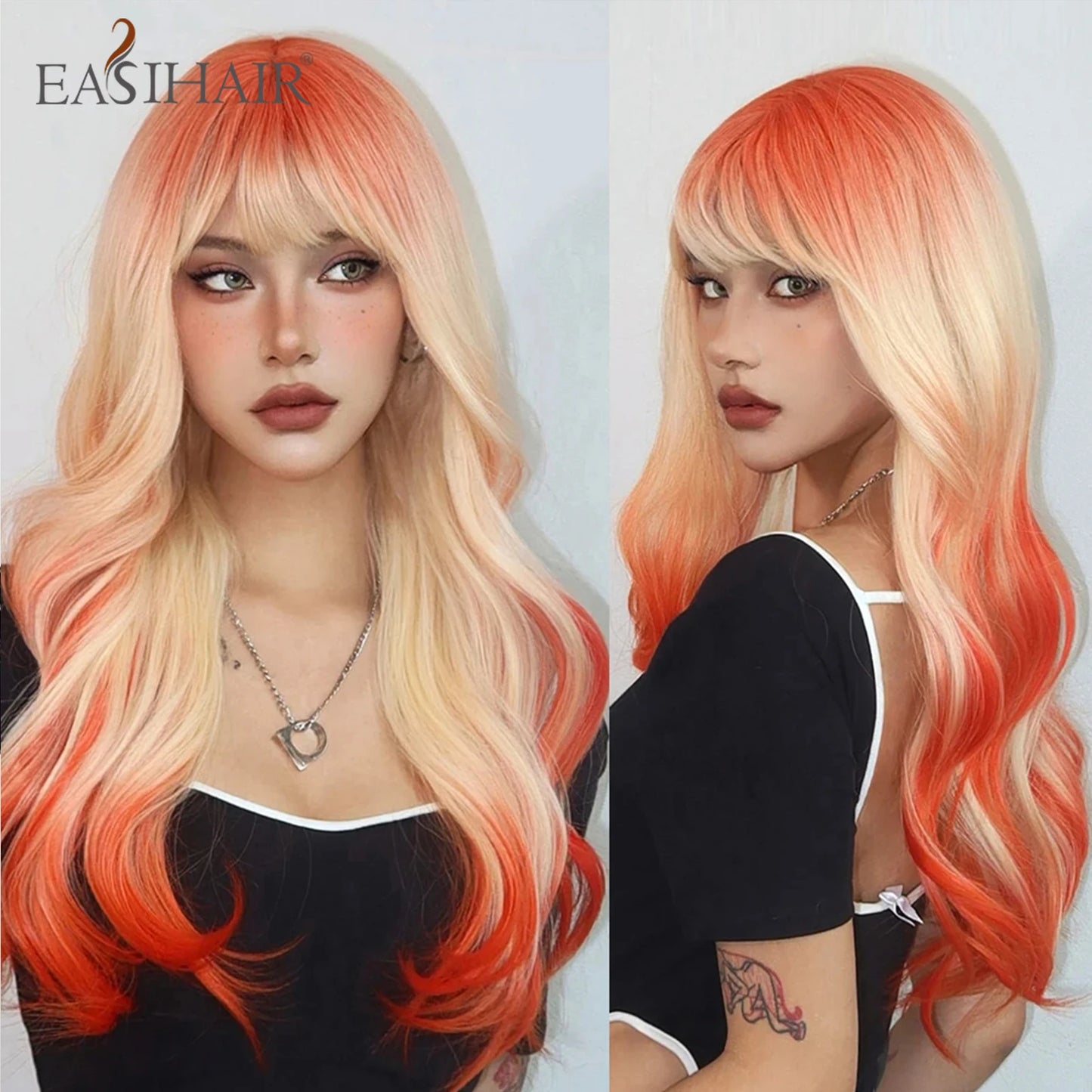 Medium Length Wavy Synthetic Wigs