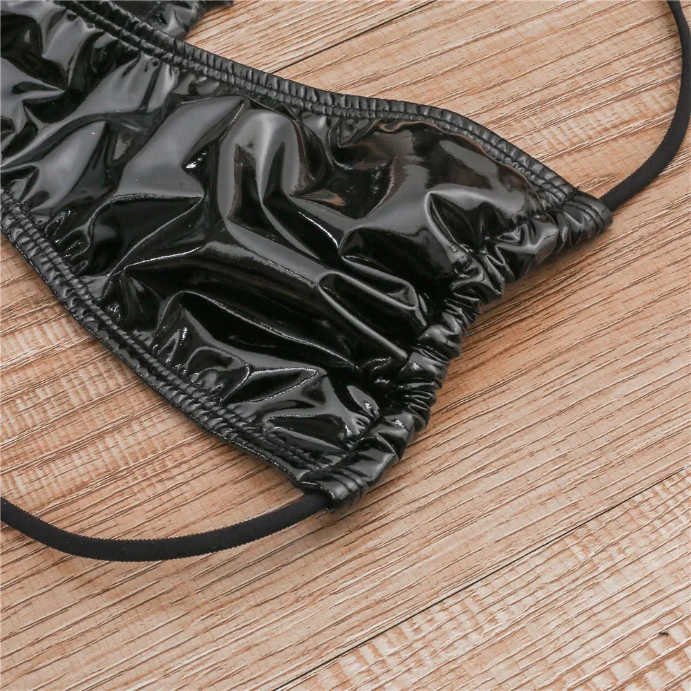 Shiny PU Mini Micro Bikini 2025