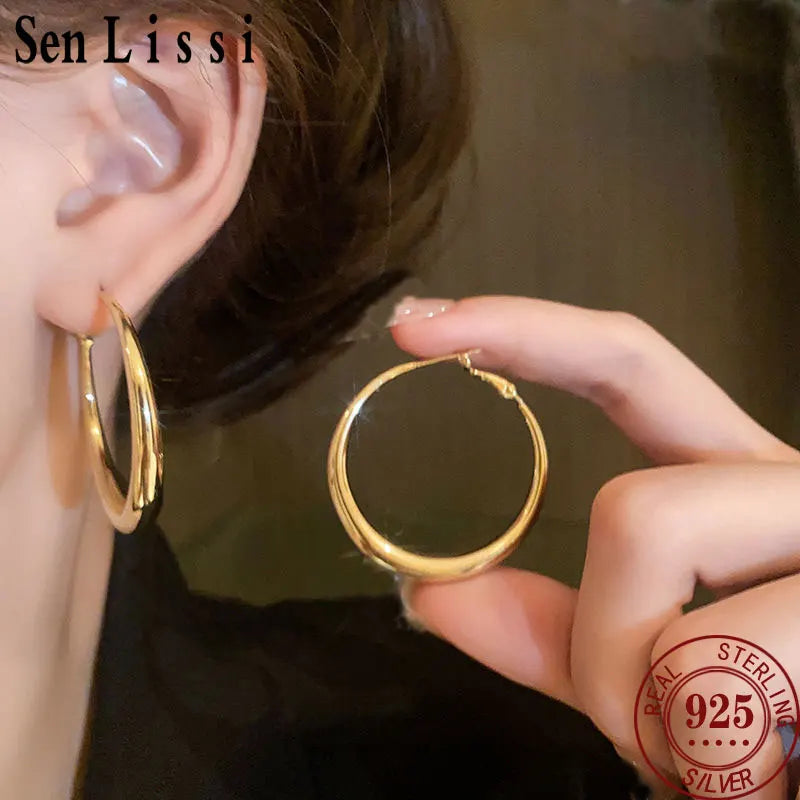 New Fashion 18K Gold Hoop Earrings For Women
