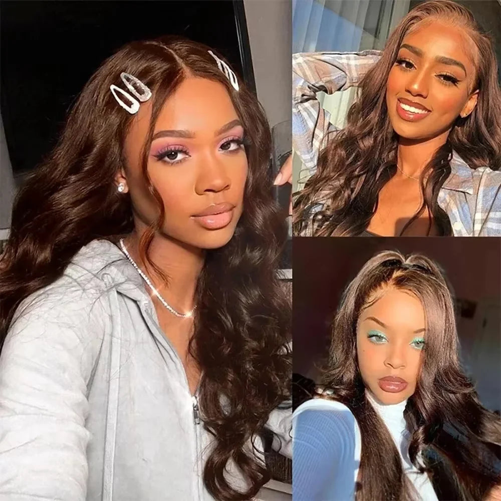 13x6 Chocolate Brown HD Lace Front Human Hair