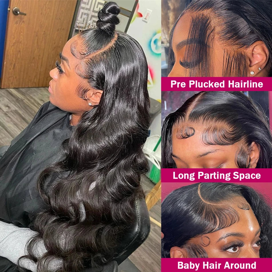 30 32 34 Inch 13x4 Lace Wig 13X6 Human Hair Lace Frontal Wig Body