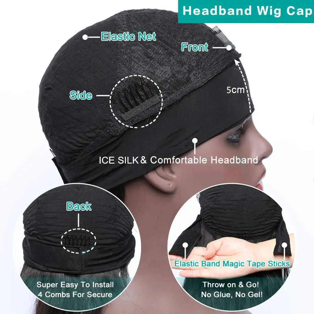 Body Wave Headband Human Hair Wig