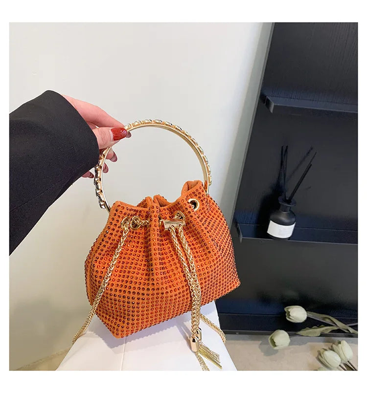 Luxury Diamonds Designer Party Handbag 2023 Tassel Chain Evening