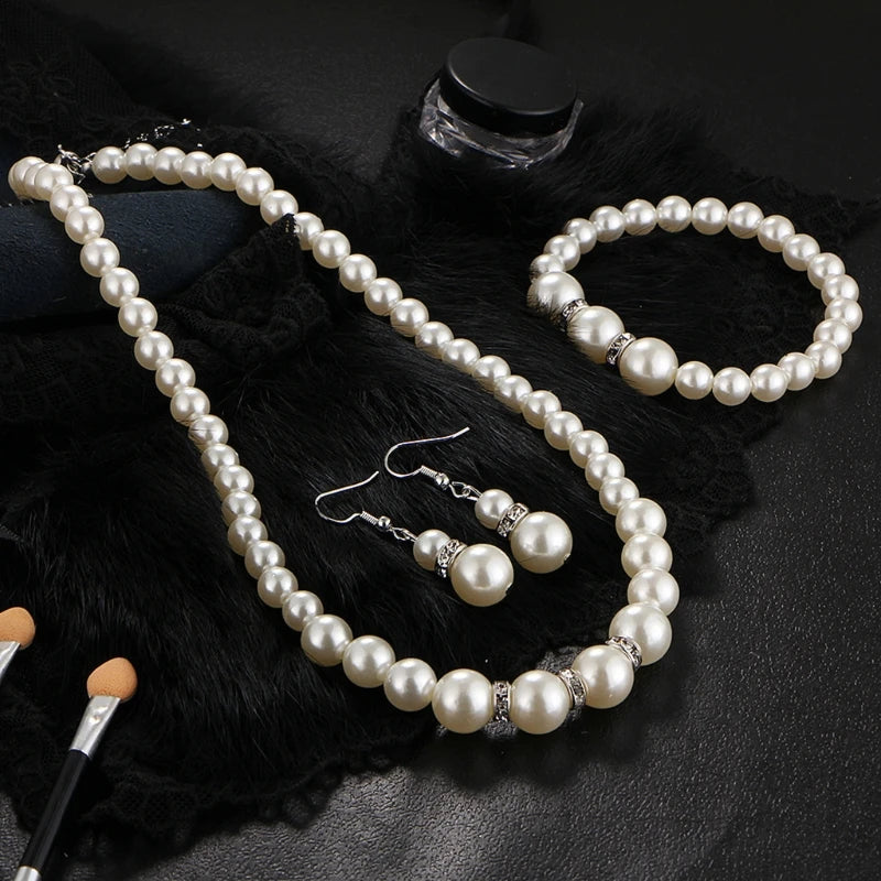 Womens Bride Wedding Jewelry Set Rhinestone
