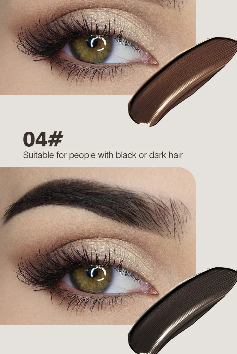 Natural 6 Colors Liquid Dyeing Eyebrow Cream Set Waterproof Durable Brown Tint Eyebrow Henna Mascara Eyebrows Paint Makeup