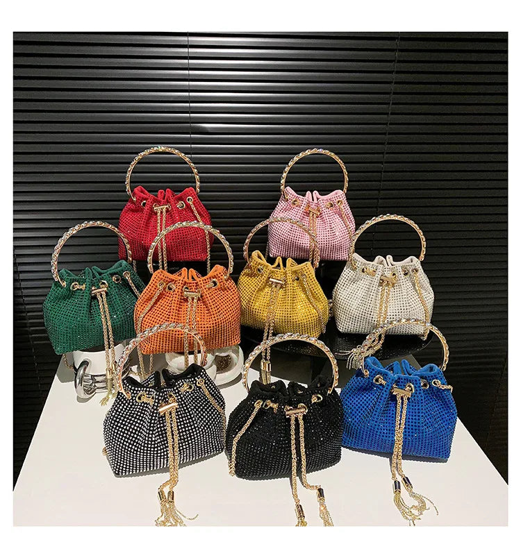 Luxury Diamonds Designer Party Handbag 2023 Tassel Chain Evening