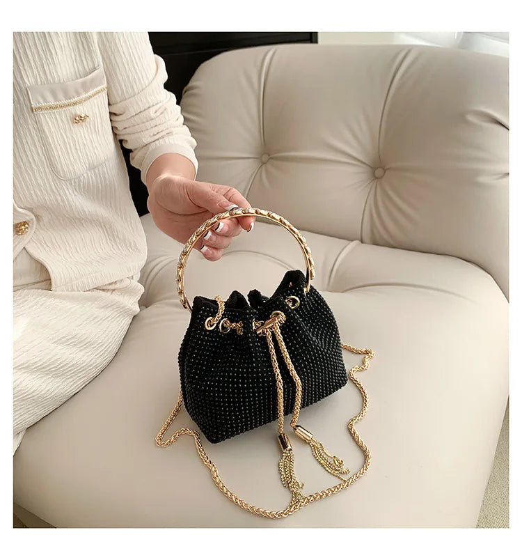 Luxury Diamonds Designer Party Handbag 2023 Tassel Chain Evening