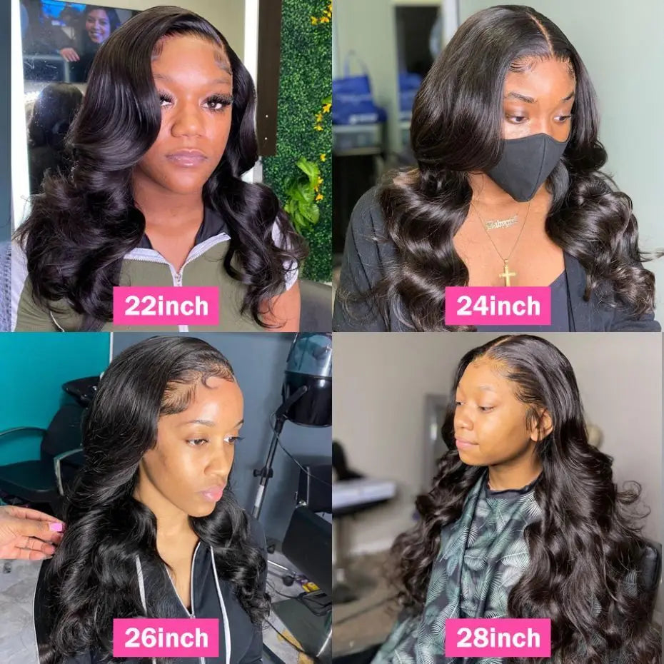 360 Full Lace Wigs For Ponytail Brazilian 30 32Inch Body Wave 13x4 13x6 HD Lace Front Wig