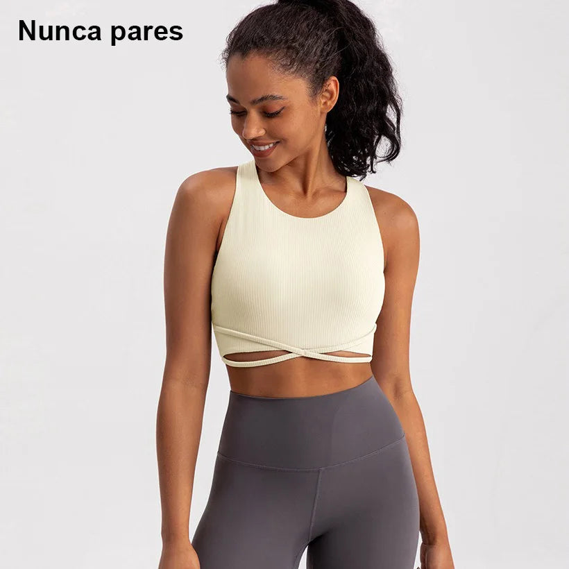 Yoga Tank Top Ribbed Fitness Yoga Underwear Women's Sports