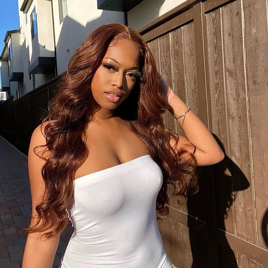 13x6 HD Lace Front Chocolate Brown Fall Sea