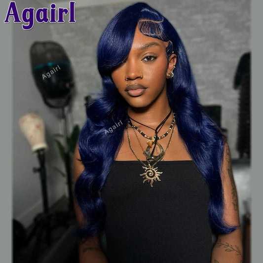Navy Blue Colored Body Wave 200% Brazilia