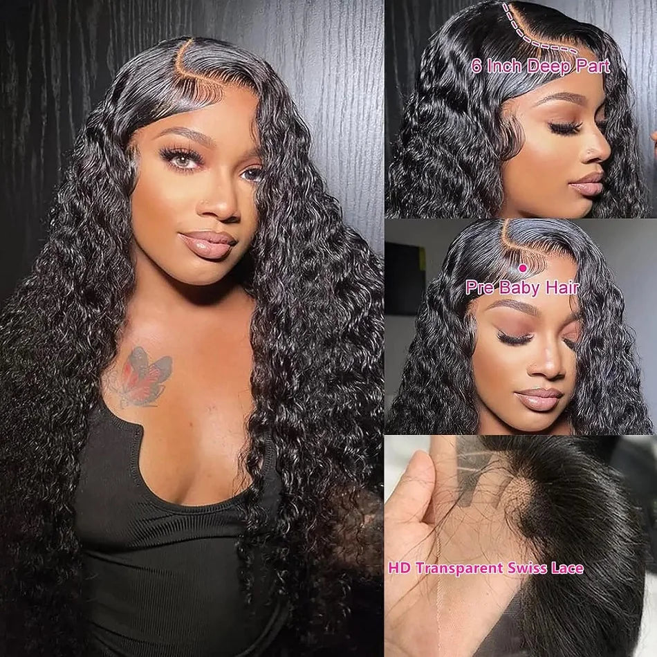 Deep Wave Frontal Wig Hd Lace Wigs On Clearance Sale 13x4 13x6 Water Wave