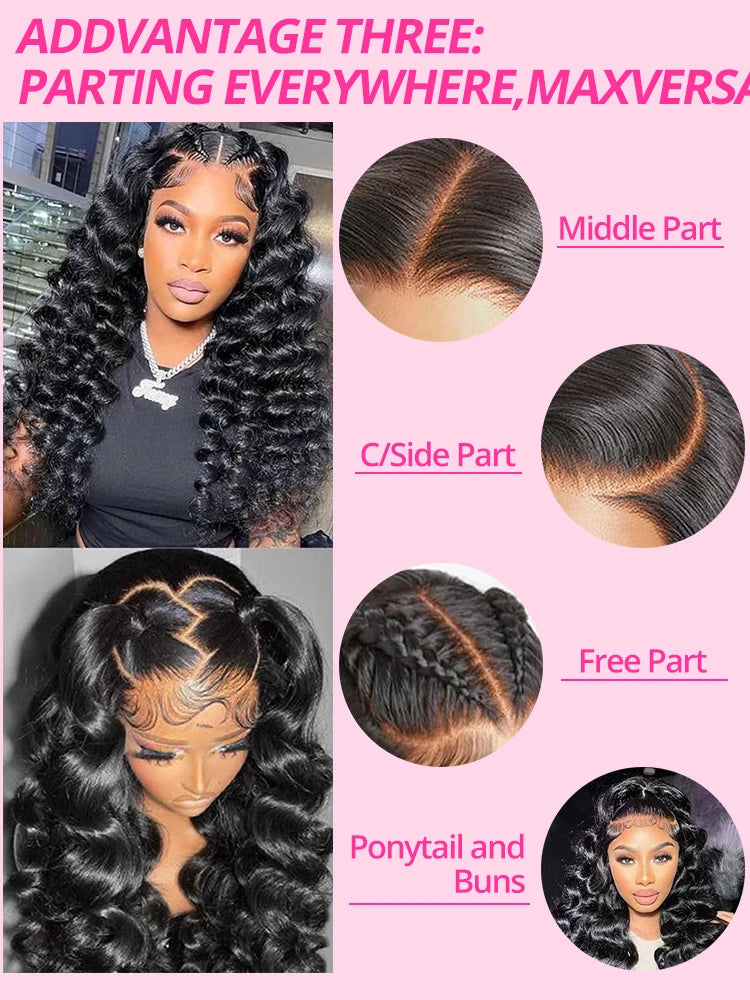 HD 13x6 Loose Deep Wave Transparent