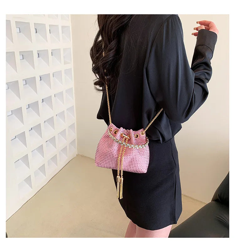 Luxury Diamonds Designer Party Handbag 2023 Tassel Chain Evening