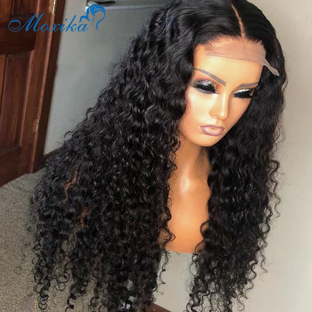 Human Hair Wigs 13x4 Deep Wave Frontal Wig Lace