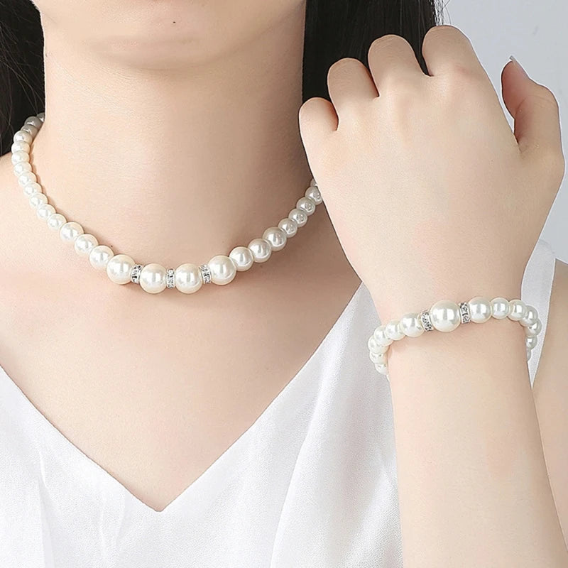 Womens Bride Wedding Jewelry Set Rhinestone