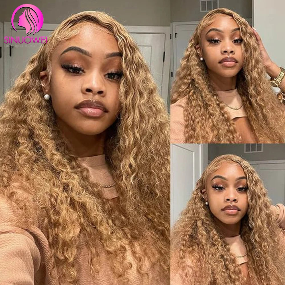Highlight Lace Front Wig Human Hair Honey