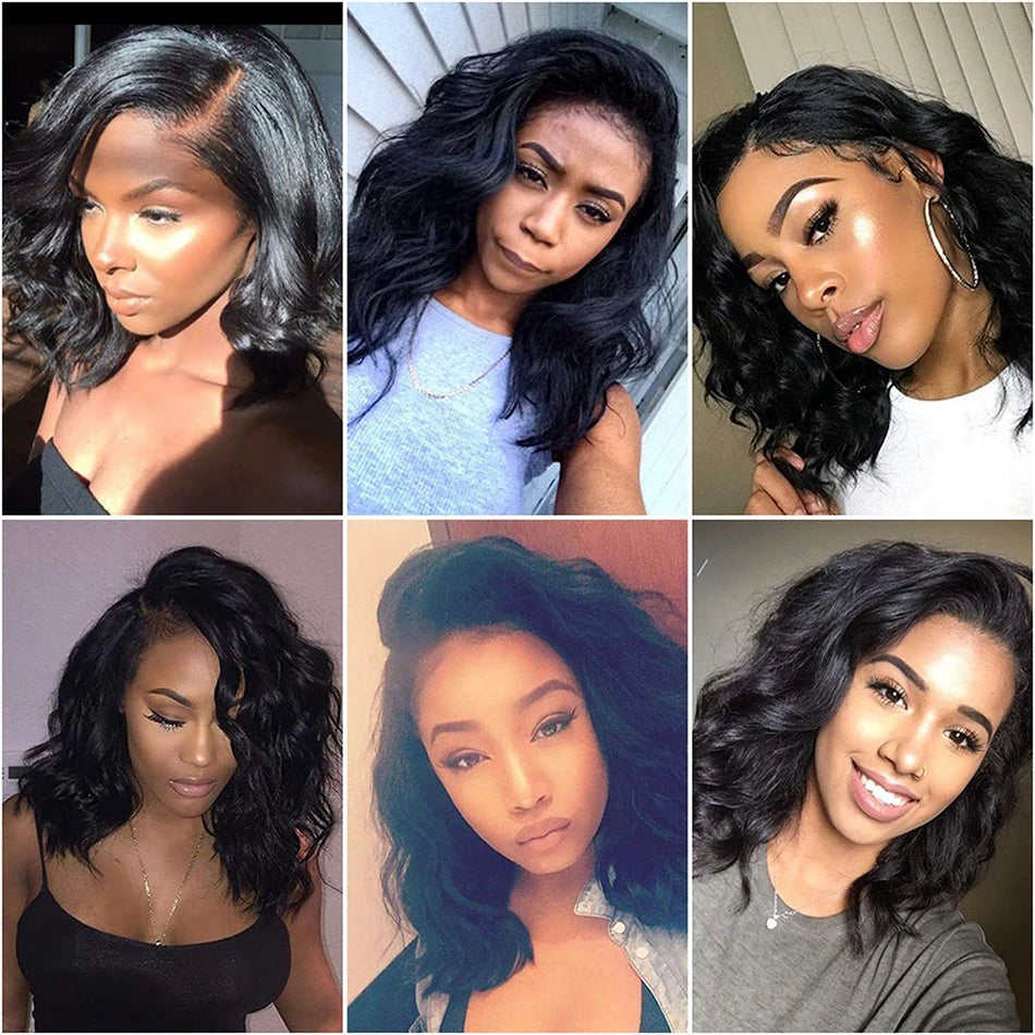 12A Short Loose Body Wave Bob Wig Brazilian