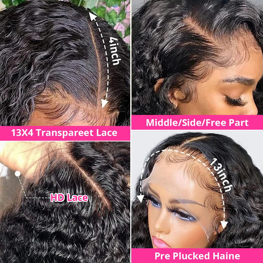 Deep Wave Frontal Wig 13x6 Hd Lace