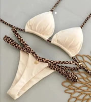 2025 New Bikini Sexy Tie Dye Split swimwear for woman Swimwear Women
