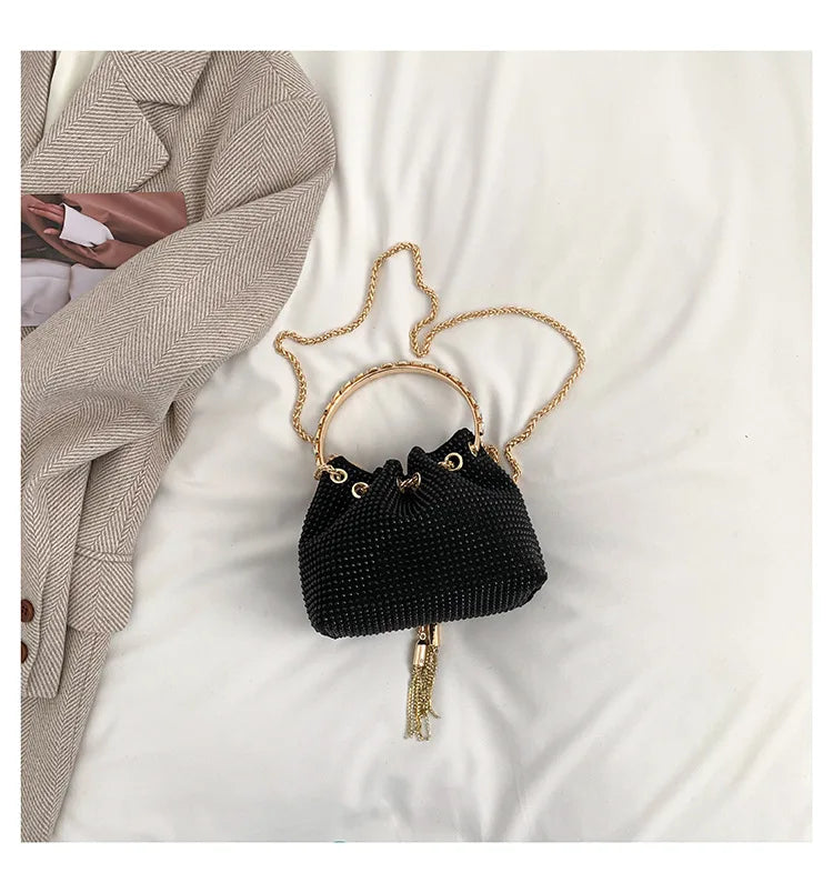 Luxury Diamonds Designer Party Handbag 2023 Tassel Chain Evening