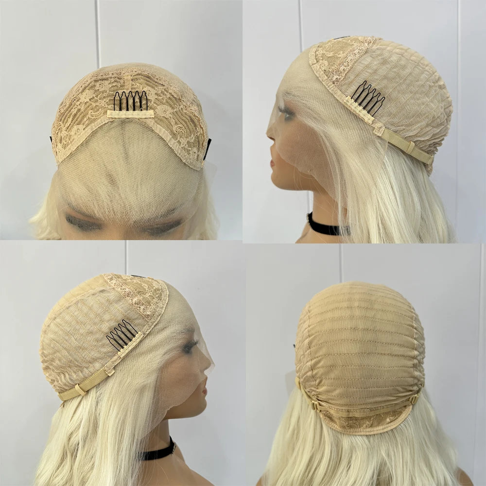 Orange Curlys Wig Synthetic Lace Front Wig