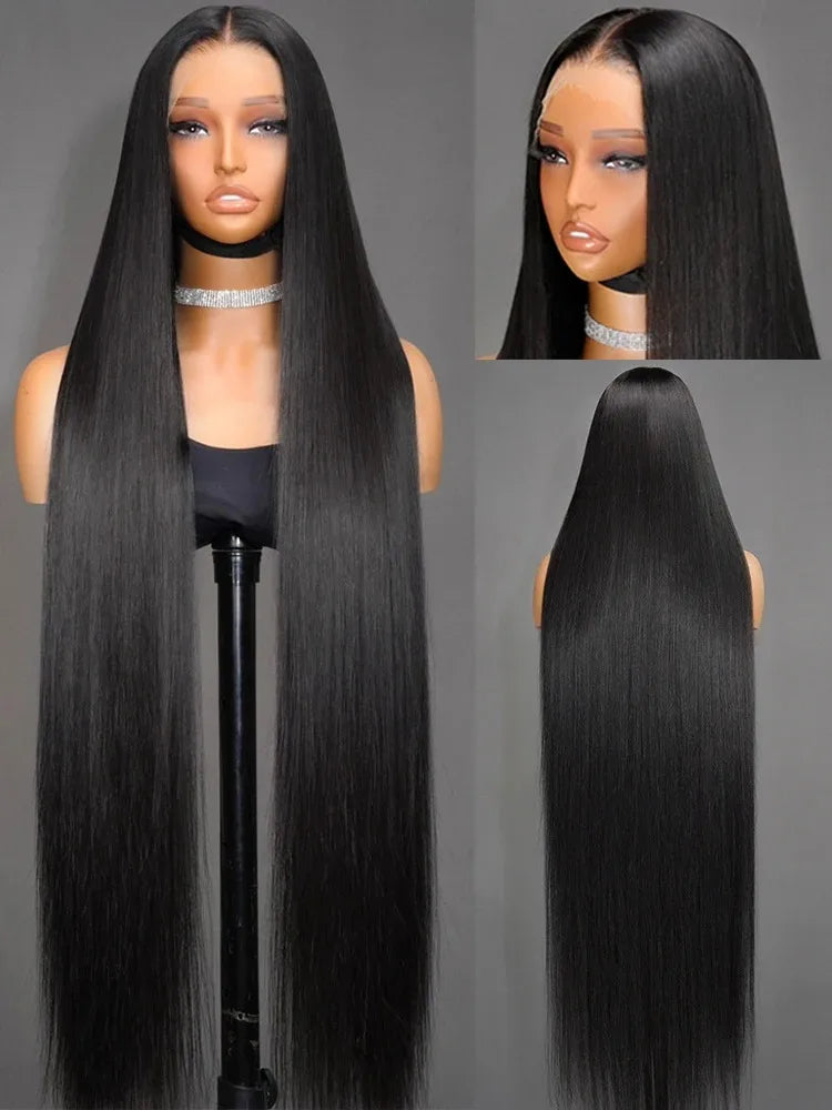 Mossily 30 42 Inch HD 13x6 Lace Frontal Wigs Human Hair