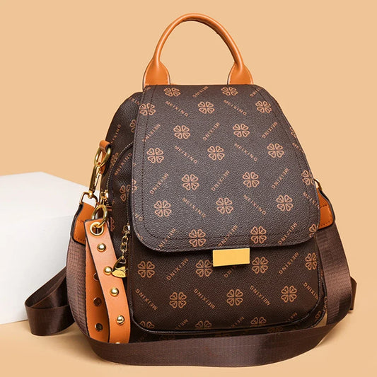 Women's Leather Backpack High-grade Texture Portable