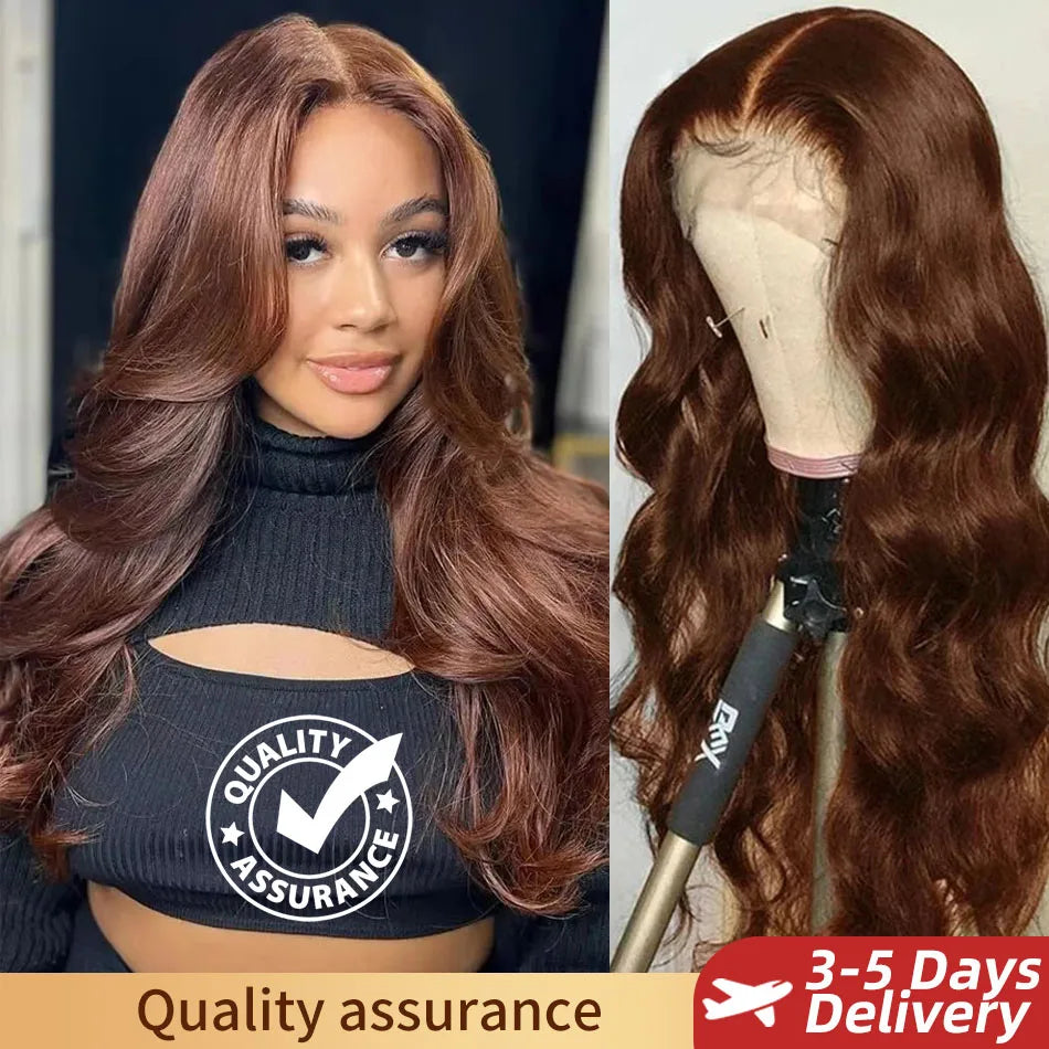 13x6 HD Lace Front Chocolate Brown Fall Sea