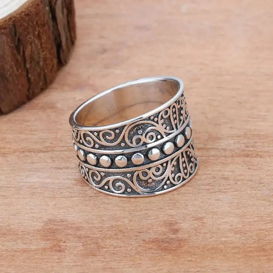 Ring Women Bohemian Sterling Silver Ring Female