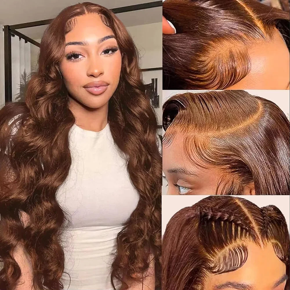 13x6 Chocolate Brown HD Lace Front Human Hair