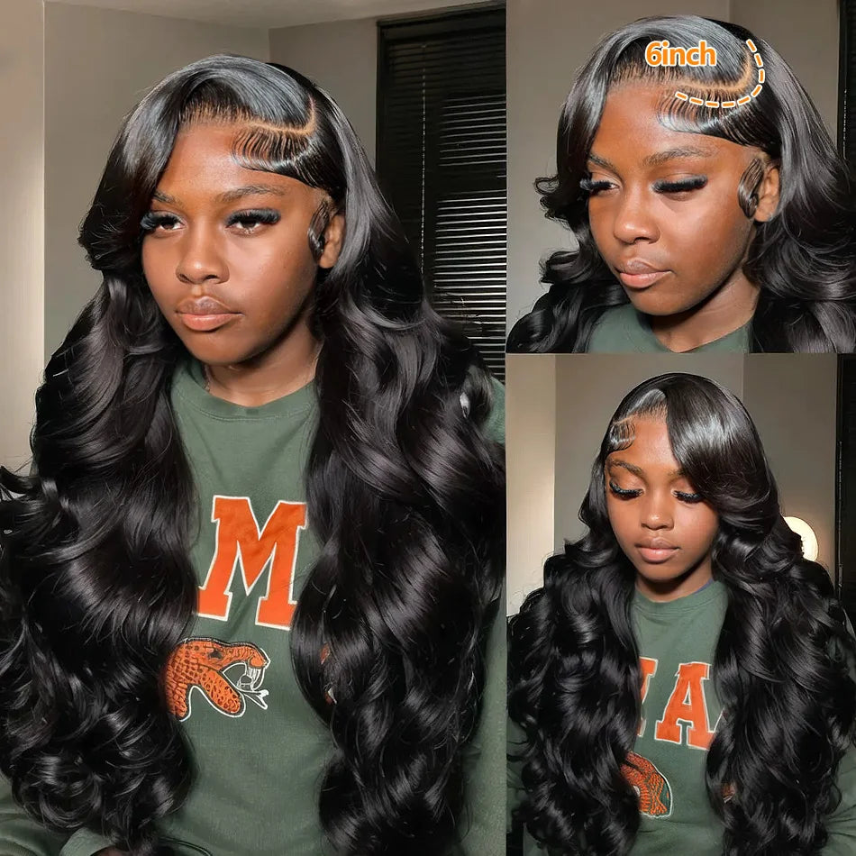 100% Human Hair 13x4 13x6 Lace Frontal Wigs Body