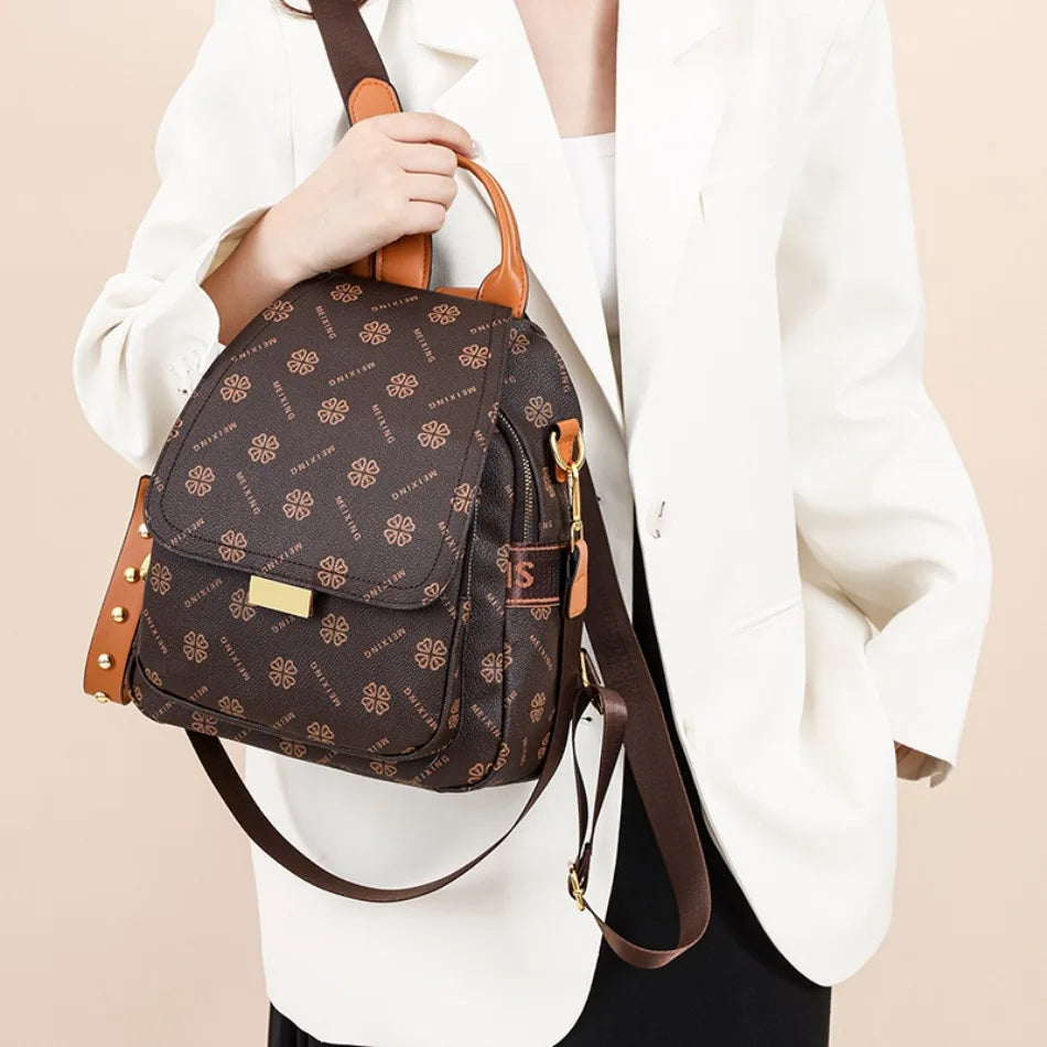 Women's Leather Backpack High-grade Texture Portable
