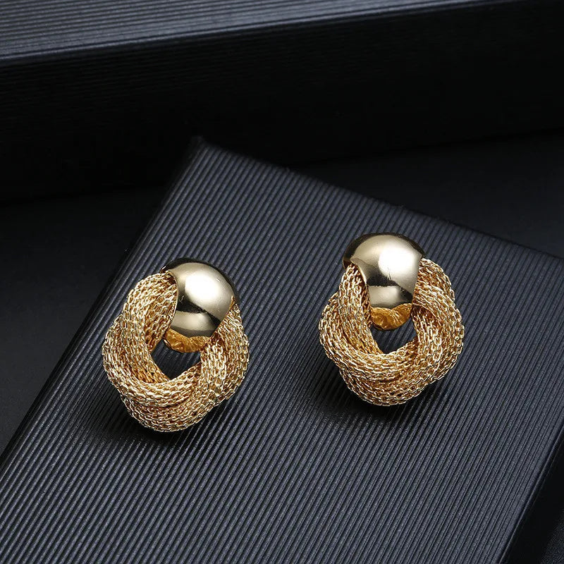 Metallic Twisted weaving Round Circle