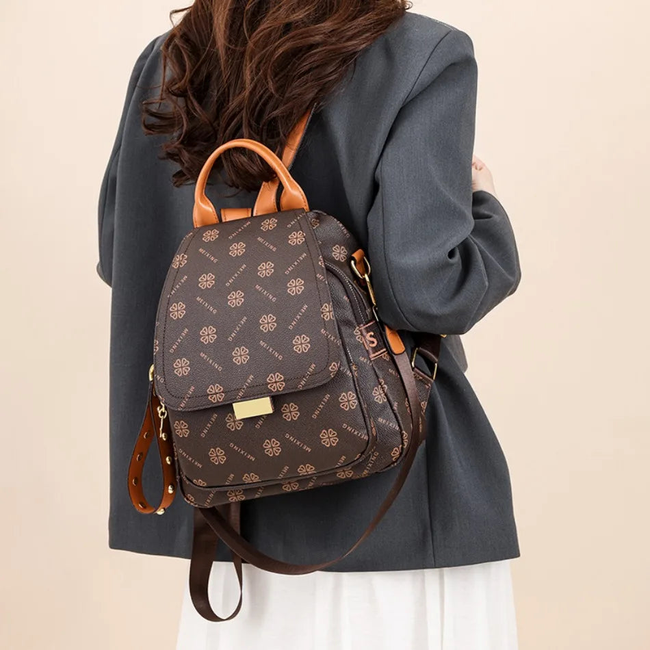 Women's Leather Backpack High-grade Texture Portable
