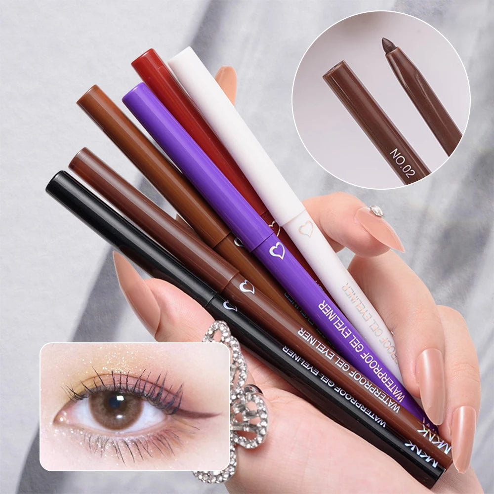 Waterproof Eyeliner Pen Smooth Matte Black Brown