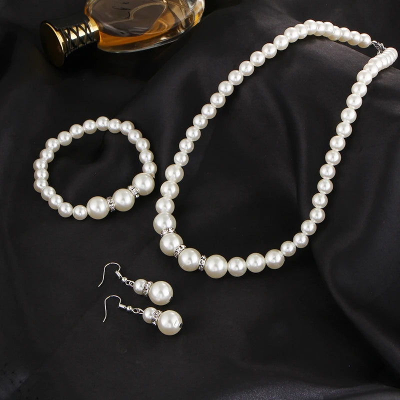 Womens Bride Wedding Jewelry Set Rhinestone