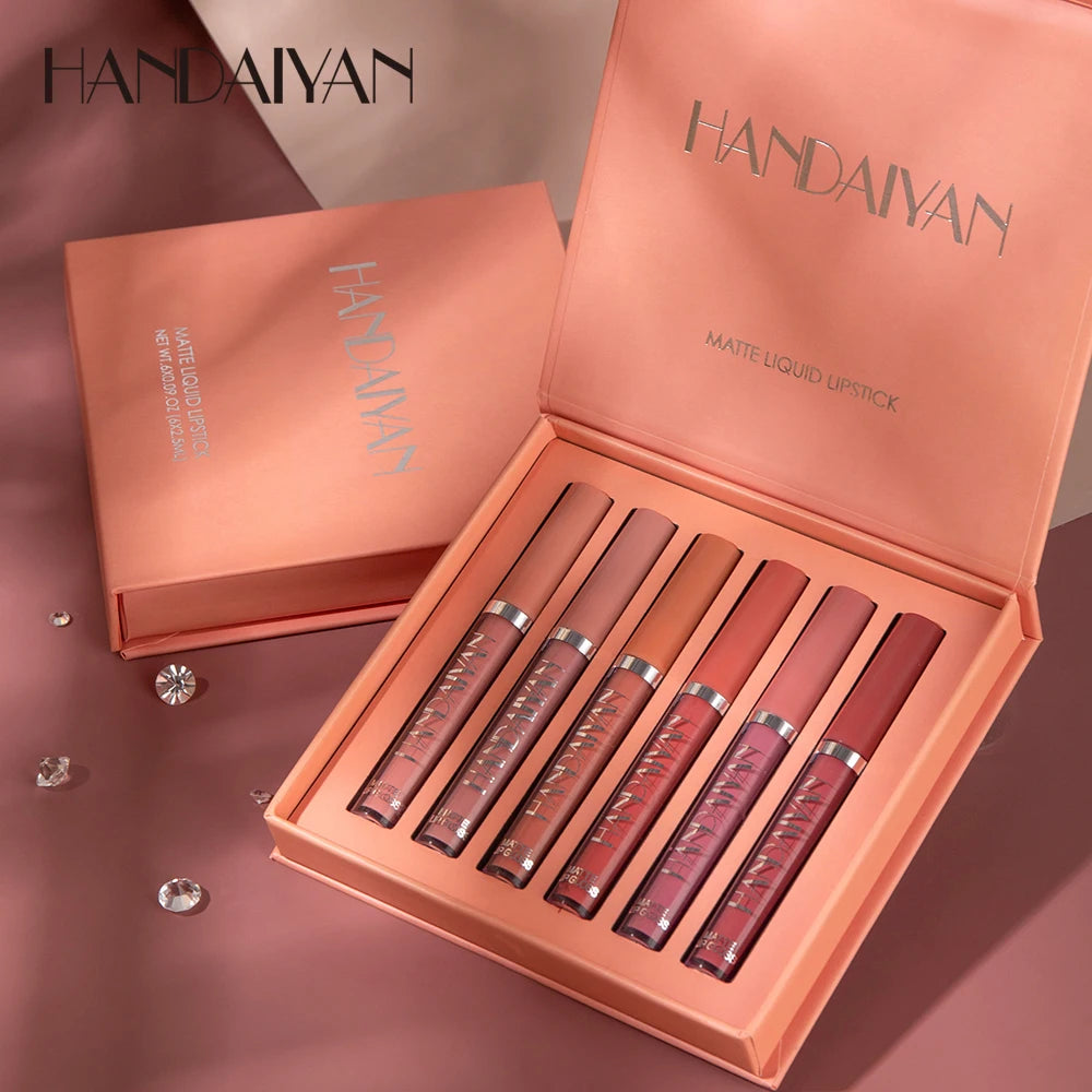 Set of 6 NonStick Cup Liquid lipstick , Long-Lasting Lip