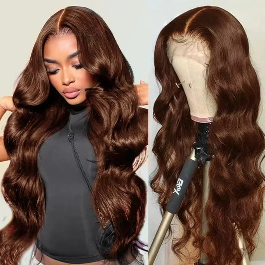 13x6 Chocolate Brown HD Lace Front Human Hair