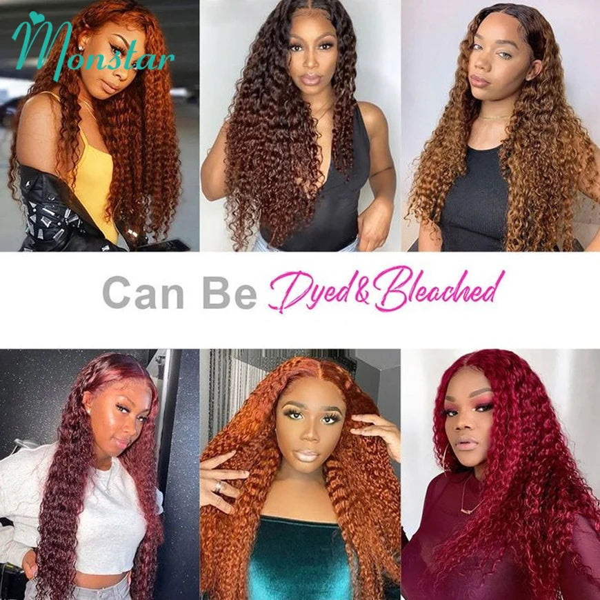 13x6 Hd Colored Copper Ginger Curly Lace Frontal