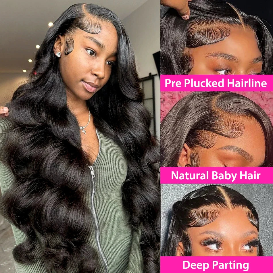 30 40 Inch 13x4 Body Wave HD Lace Frontal Wigs