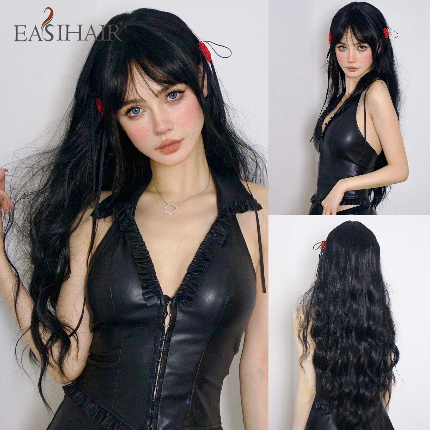 Medium Length Wavy Synthetic Wigs