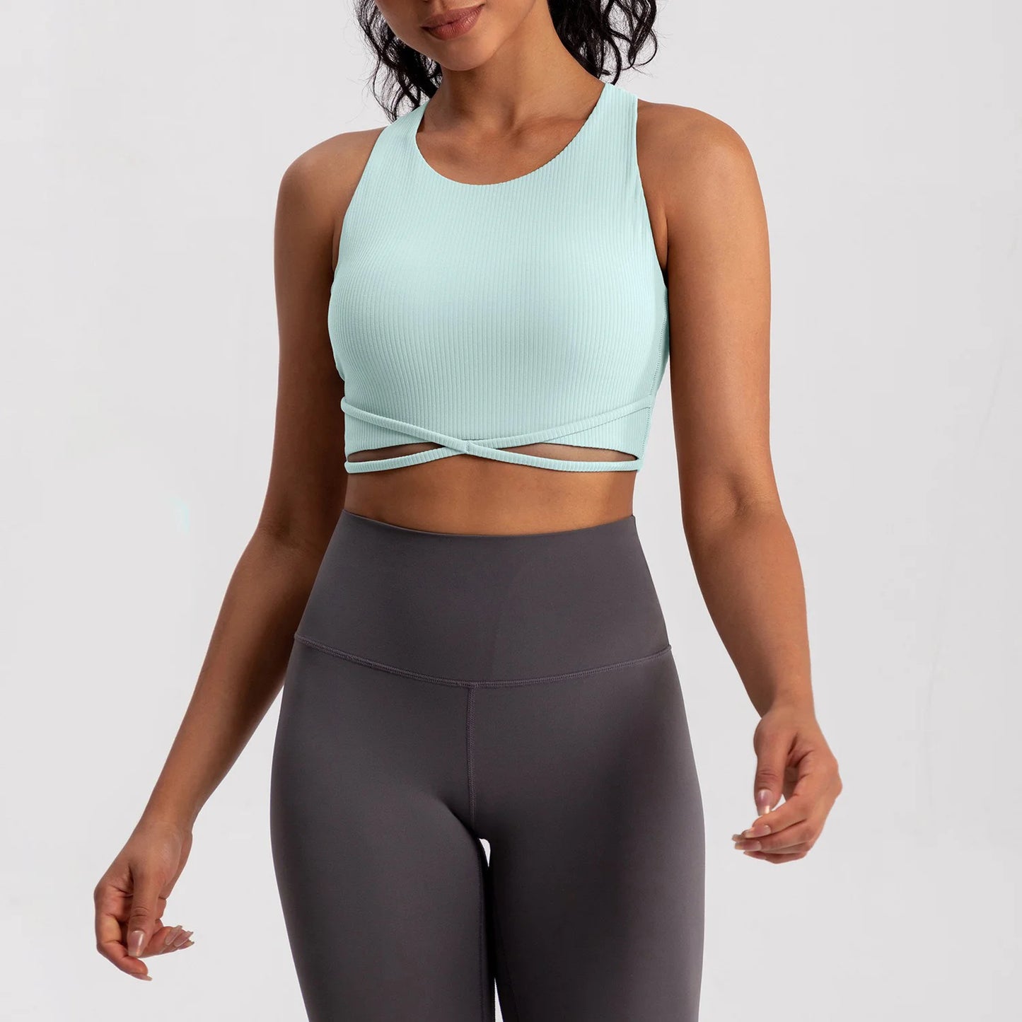 Yoga Tank Top Ribbed Fitness Yoga Underwear Women's Sports